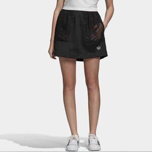 Adidas Originals Skirt – Size S – Black with Sheer Polka Dot Detail 🖤